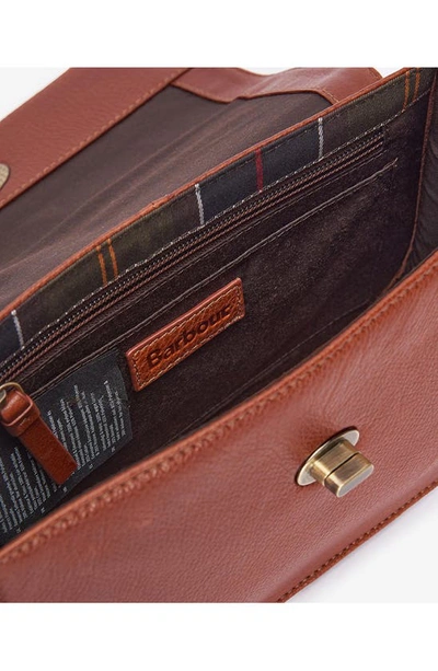 Barbour Isla Leather Crossbody Bag In Brown