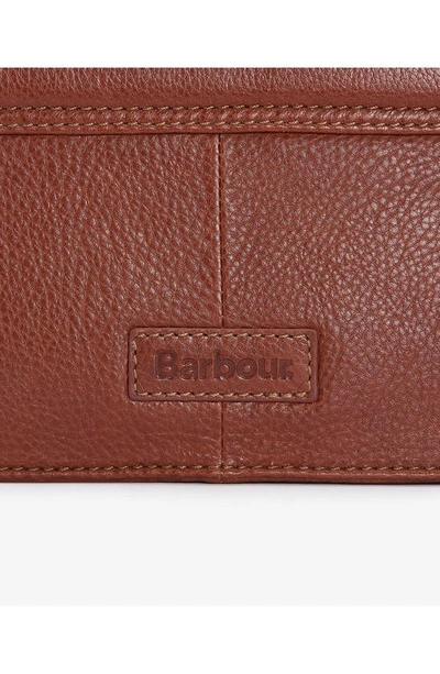 Shop Barbour Isla Leather Crossbody Bag In Brown