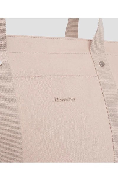Shop Barbour Olivia Cotton Tote Bag In Light Sand