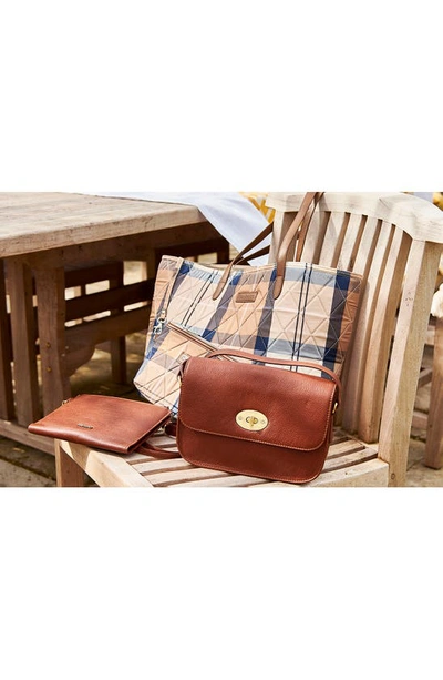 Shop Barbour Isla Leather Crossbody Bag In Brown