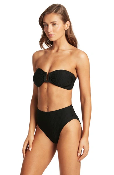 Shop Sea Level U-bar Bikini Top In Black