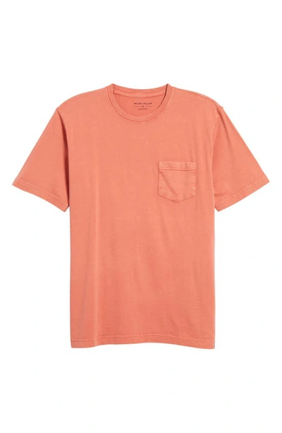 Shop Peter Millar Lava Wash Organic Cotton Pocket T-shirt In Clay Rose