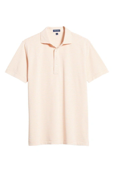 Shop Peter Millar Crown Crafted Mood Mesh Performance Polo In Orange Sorbet