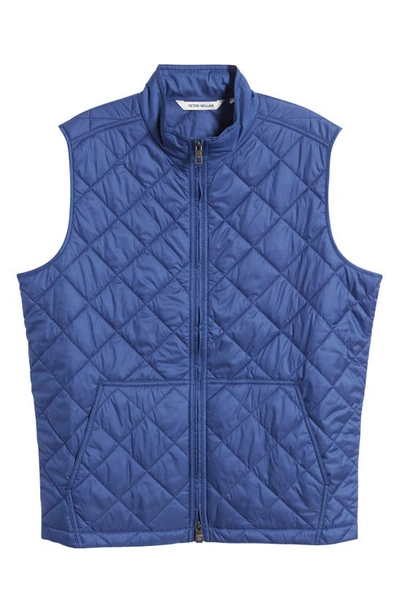 Shop Peter Millar Bedford Water Resistant Quilted Vest In Atlantic Blue