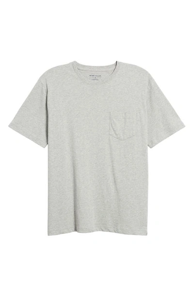 Shop Peter Millar Lava Wash Organic Cotton Pocket T-shirt In Coastal Grey