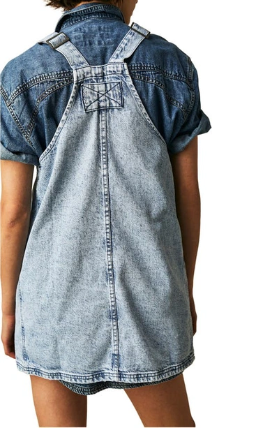 Shop Free People Denim Overall Minidress In All Faded Out