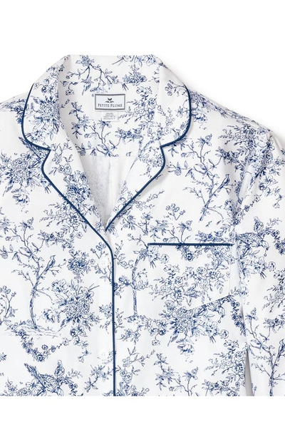 Petite Plume Timeless Toile Long Sleeve Nightshirt In White