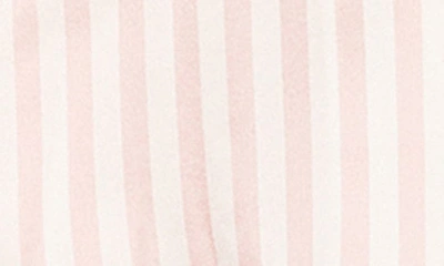 Petite Plume Stripe Mulberry Silk Pajamas In Pink