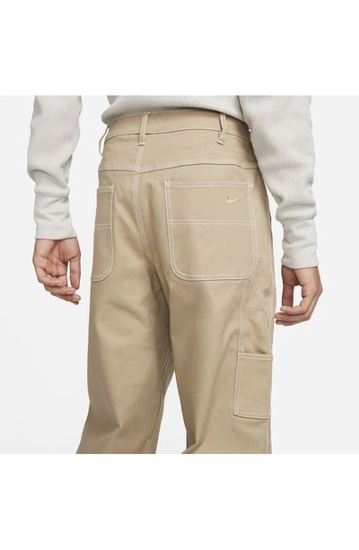 Shop Nike Life Carpenter Pants In Khaki/ Khaki