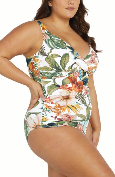 Artesands Plus Size Into The Saltu Delacroix One-piece Swimsuit In White