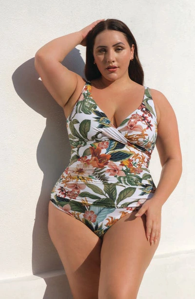 Artesands Plus Size Into The Saltu Delacroix One-piece Swimsuit In White