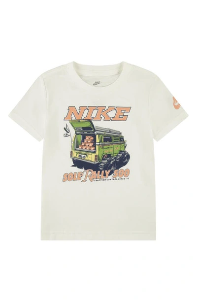 Shop Nike Kids' Air Down Graphic T-shirt In Sail