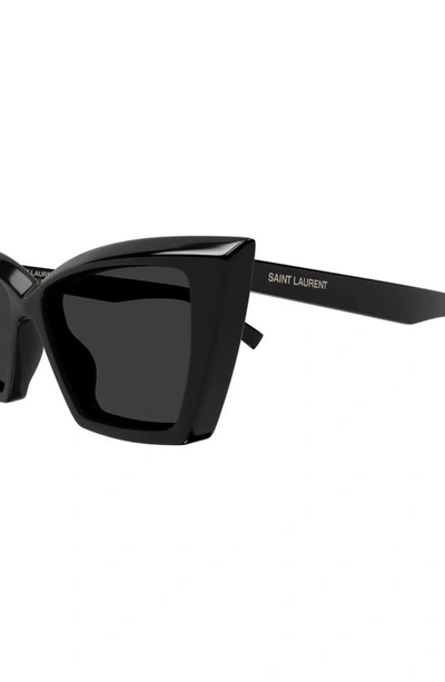 Saint Laurent Sl 276 Mica-001 Cateye Sunglasses In Black