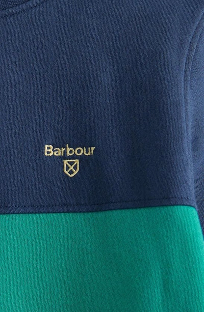 Shop Barbour Kids' Benjamin Crewneck Sweatshirt In Dk Denim