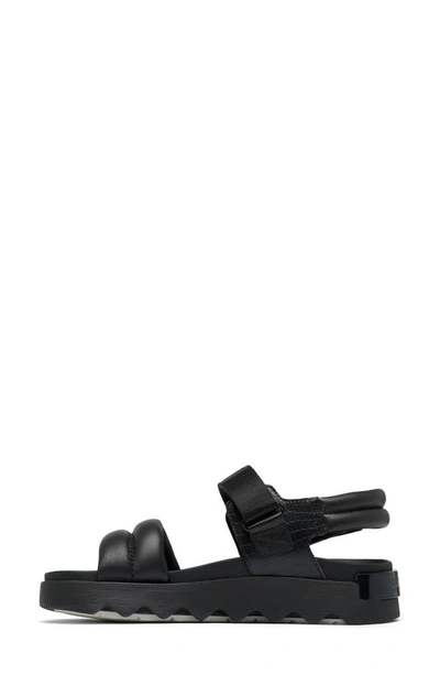 Shop Sorel Viibe Slingback Sandal In Black/ Black