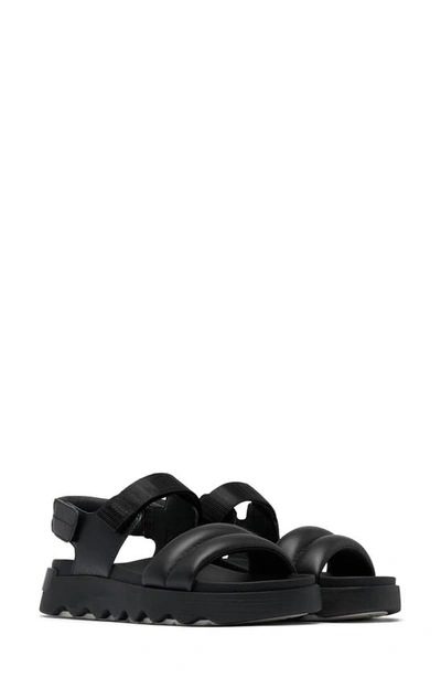 Shop Sorel Viibe Slingback Sandal In Black/ Black