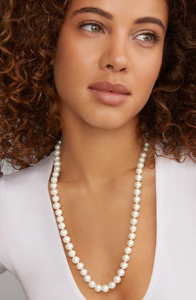 Lagos Luna Freshwater Pearl Necklace In Silver