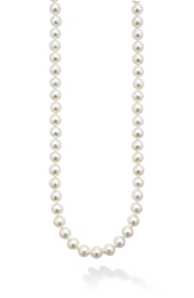 Lagos Luna Freshwater Pearl Necklace In Silver