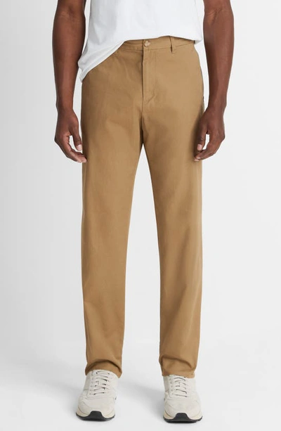 Shop Vince Relaxed Cotton Chino Pants In Caramel Desert