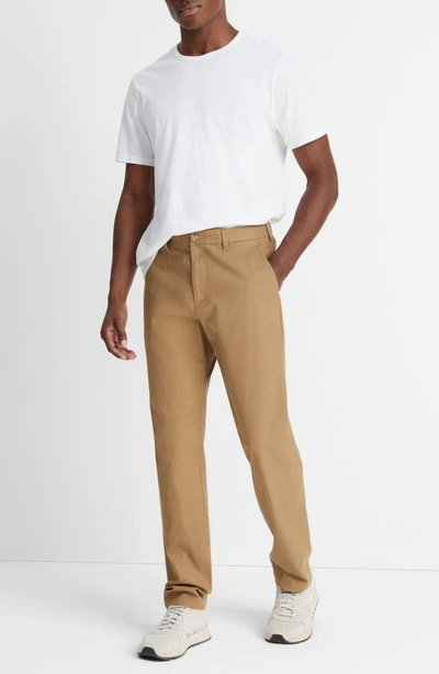 Shop Vince Relaxed Cotton Chino Pants In Caramel Desert