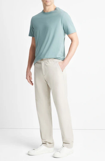 Shop Vince Relaxed Cotton Chino Pants In Soft Clay