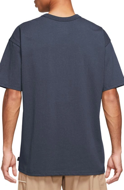 Shop Nike Premium Essential Cotton T-shirt In Thunder Blue