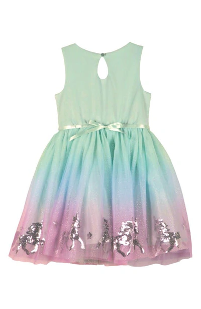 Shop Zunie Kids' Ombré Tulle Party Dress In Mint