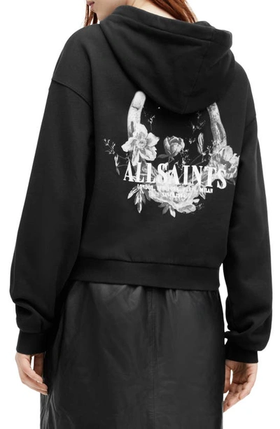 Shop Allsaints Fortuna Pippa Hoodie In Black