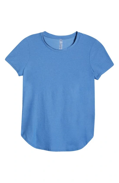 Beyond Yoga On The Down Low T-shirt In Sky Blue Heather