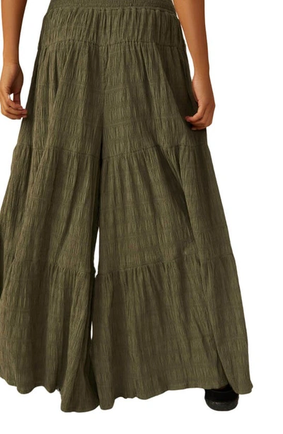 Shop Free People Free-est In Paradise Wide Leg Pants In Dried Basil