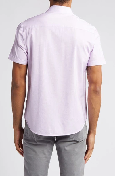 Bugatchi Men's Ooohcotton Miles Pin Dot Cotton-blend Short-sleeve Shirt In Pink