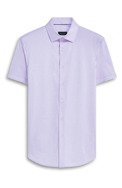 Shop Bugatchi Miles Ooohcotton® Pin Dot Short Sleeve Button-up Shirt In Pink