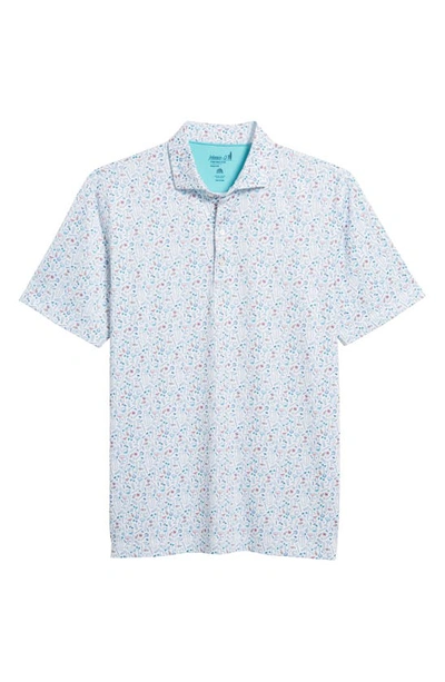 Shop Johnnie-o Cocktail Chemistry Print Performance Polo In White