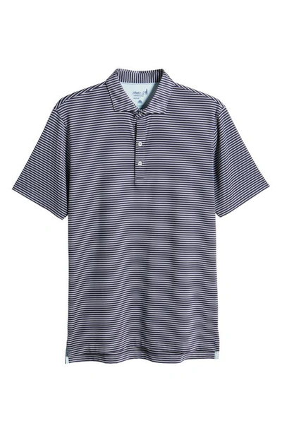 Johnnie-o Michael Stripe Performance Golf Polo In Navy