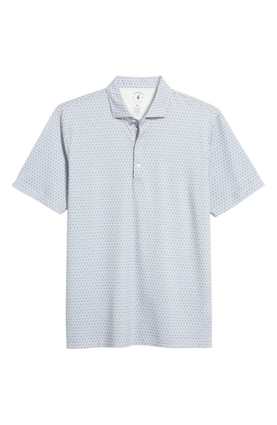 Shop Johnnie-o Franco Micro Print Performance Jersey Polo In Seal