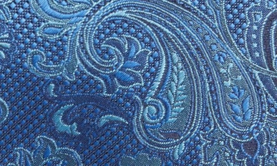 Shop Canali Paisley Silk Tie In Blue