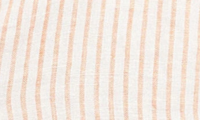 Shop Barbour Marine Stripe Linen Shirt In Apricot Crush