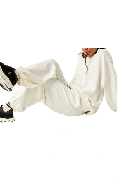 Shop Fp Movement All Star Relaxed Fit Cotton Blend Sweatpants In Ivory