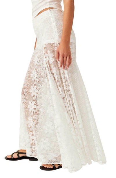 Shop Free People Beat Of The Moment Floral Embroidery Maxi Skirt In Ivory