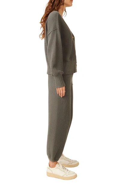 Shop Free People Hailee Waffle Stitch Cardigan & Pants In Peppery