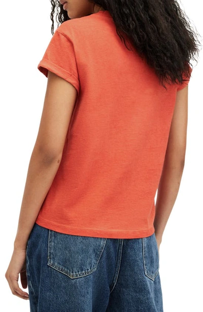 Shop Allsaints Anna Cotton T-shirt In Burnt Orange