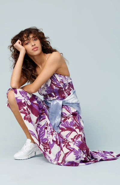 Shop Free People Heat Wave Floral Print High/low Dress In Floral Combo
