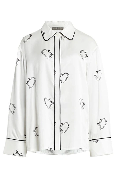 Shop Allsaints Sofi Escalera Button-up Shirt In Ecru White