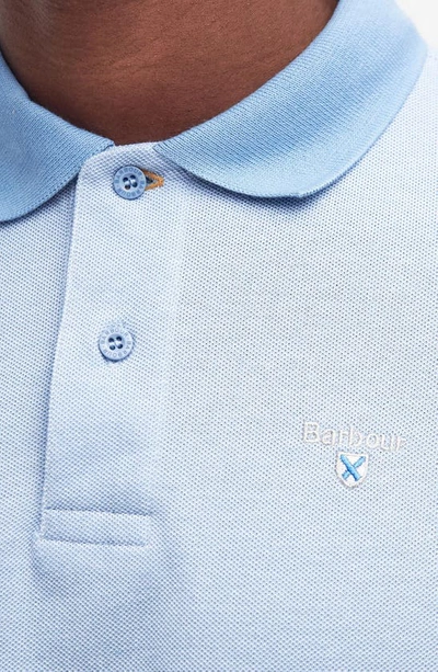 Barbour Sports Cotton Polo In Chambray