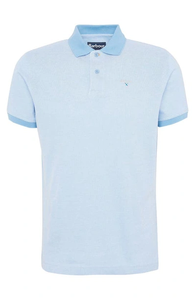 Shop Barbour Sports Cotton Polo In Chambray