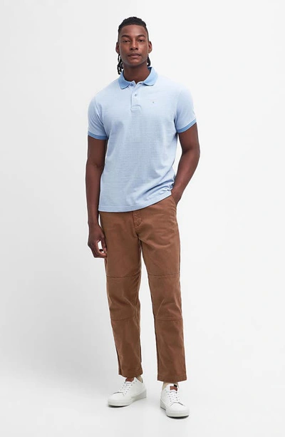 Shop Barbour Sports Cotton Polo In Chambray