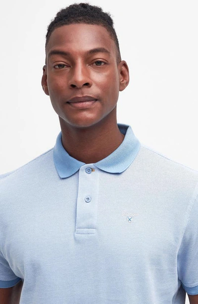 Shop Barbour Sports Cotton Polo In Chambray