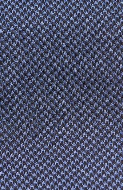 Shop Tom Ford Houndstooth Check Mulberry Silk Tie In Imperial Blue