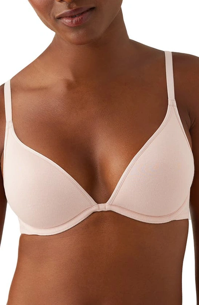 Shop B.tempt'd By Wacoal Cotton To A Tee Underwire Plunge T-shirt Bra In Rose Smoke