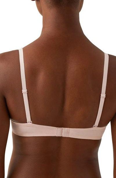 B.tempt'd By Wacoal Cotton To A Tee Underwire Plunge T-shirt Bra In Rose Smoke